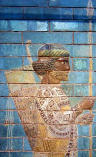Glazed brick relief panel Achaemenid Persian