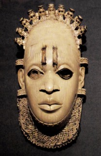 Carved ivory mask