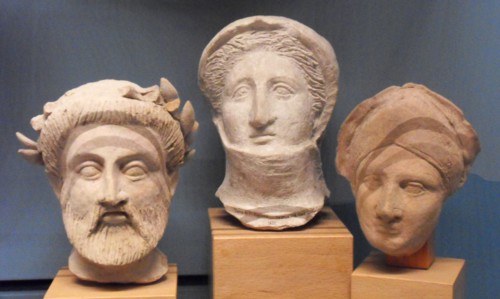 Greek funerary sculpted heads