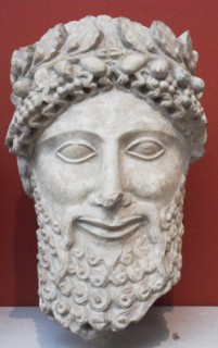 Limestone head of a statue