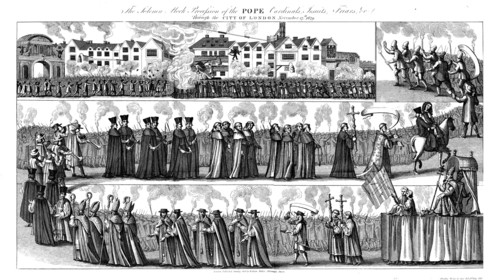 The solemn mock procession of the Pope