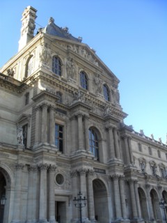 Facade of the Louvre museum in Paris