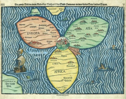 This “cloverleaf” map of the world