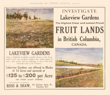 Advertisement encouraging settlement in Canada