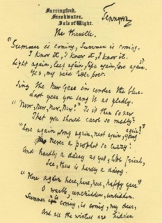 Manuscript of 'The Throstle'