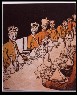 Forecast of the future of European monarchs after 1905 Revolution in Russia