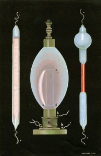 Décharge se produisant à l'intérieur de tubes de Geissler contenant des gaz raréfiés
