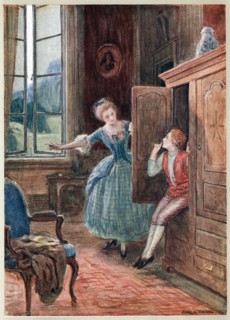 Scene from Mozart's opera 'The Marriage of Figaro'