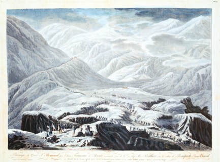 The French Reserve Army under Napoleon Bonaparte crossing the Alps