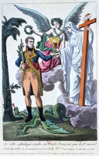 Allegorical print of Napoleon Bonaparte