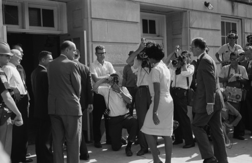 Vivian Malone entering Foster Auditorium