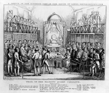 The House of Lords during the trial  of Queen Caroline in 1820