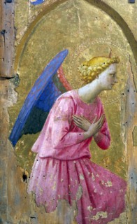 Angel in Adoration' painting on wood