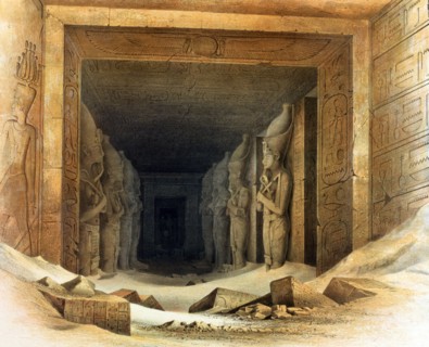 Giant limestone statues of Ramses II
