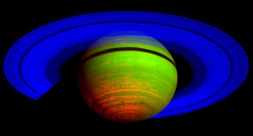 Composite image of Saturn