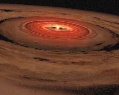 Artist's impression showing a brown dwarf