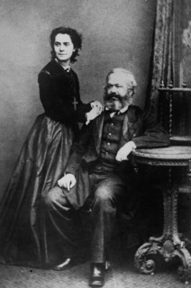 Karl Marx with his daughter Jenny Caroline circa 1870