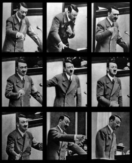 Hitler practicing for a public speech