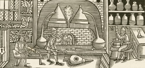 Laboratory scene: Compounding a balsam
