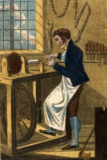 The Turner shaping a piece of wood