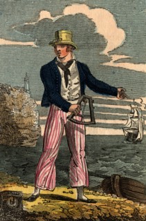 The Mariner holding a sextant