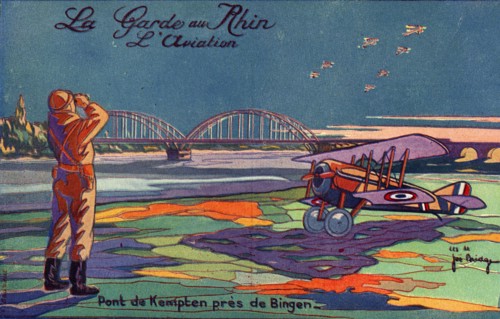 French aviator on watch in occupied Rhineland after World War I