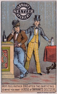 American trade card for Tarrant's Aperient Seltzer, c1890