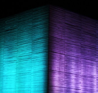 The Royal National Theatre at night