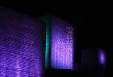 The Royal National Theatre at night