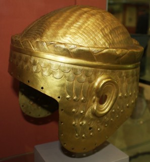 Electrotype copy of the gold helmet of Meskalamdug