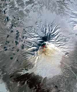 Sheveluch Volcano in Kamchatka, Siberia, Russia