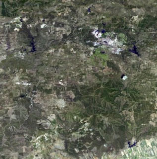 Satellite view of the Rio Tinto