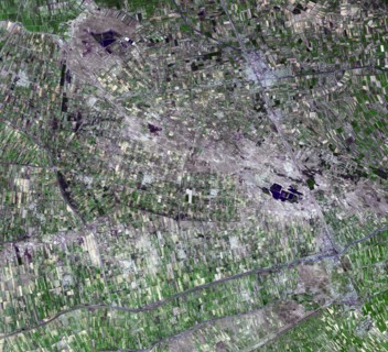 Satellite view of Jizzax Province, China