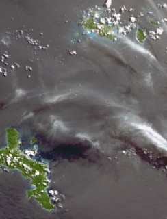 Satllite view of the Seychelles