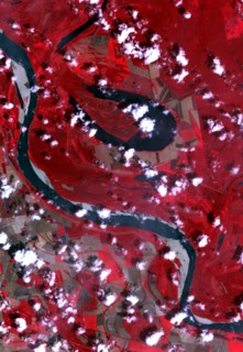 Satellite view of the Mississippi River
