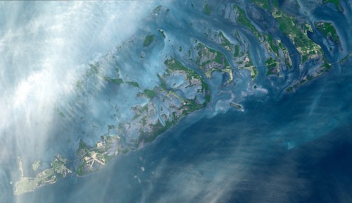 Satellite image of the Florida Keys