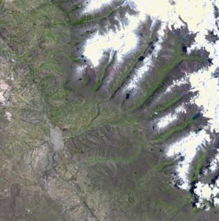 Satellite image of a chunk of glacier