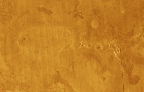 Volcanic features on Venus