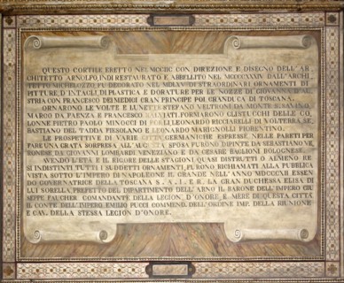 Latin inscription from the Palazzo Vecchio in Florence, Italy.