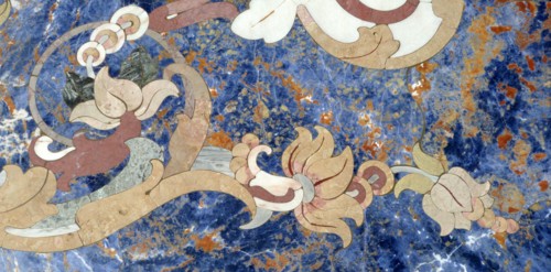 Detail from a 19th century marble table from Italy.