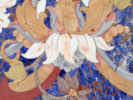 Detail from a 19th century marble table from Italy.