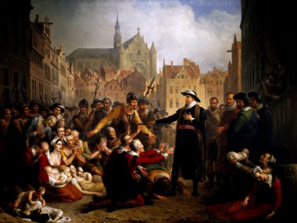 Van Brée, Le bourgmestre Van der Werf offrant son epée au peuple de Leyde