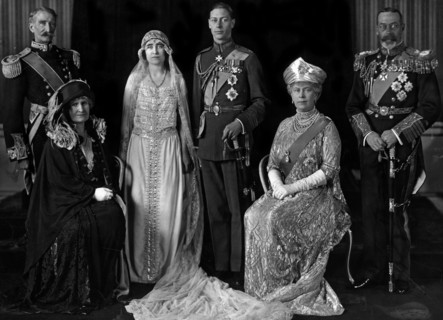Wedding portrait of the Duke and Duchess of York with their parents