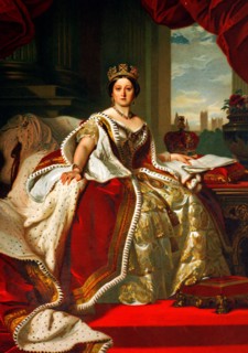 Portrait of a young Queen Victoria.