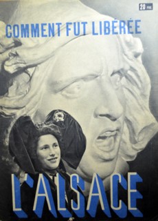 Illustration by Loys Petillot celebrating the struggle for liberty in Alsace & Lorraine at the end of world war Two.