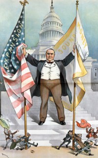 Satirical cartoon with President William McKinley