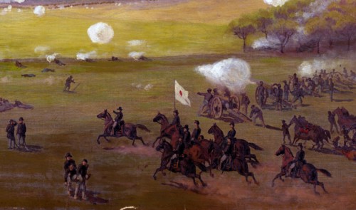 Illustration of The Battle of Gettysburg 1894.
