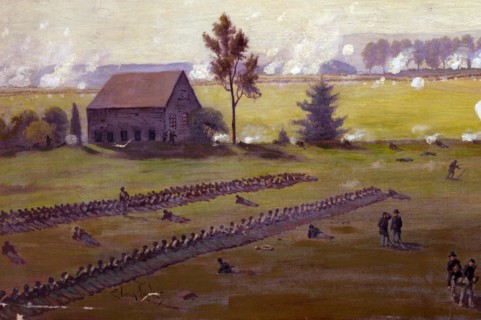 Illustration of The Battle of Gettysburg 1894.
