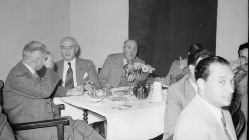 Arab gathering with P.I.O & postal officials at Y.M.C.A 1941. .