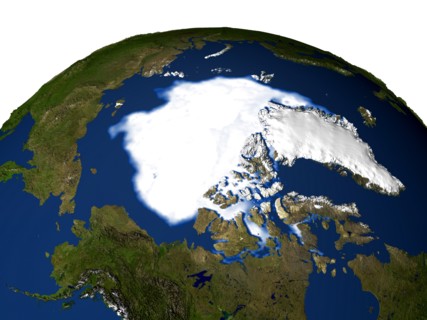 Greenland and surrounding areas showing the North, West and East passage routes.